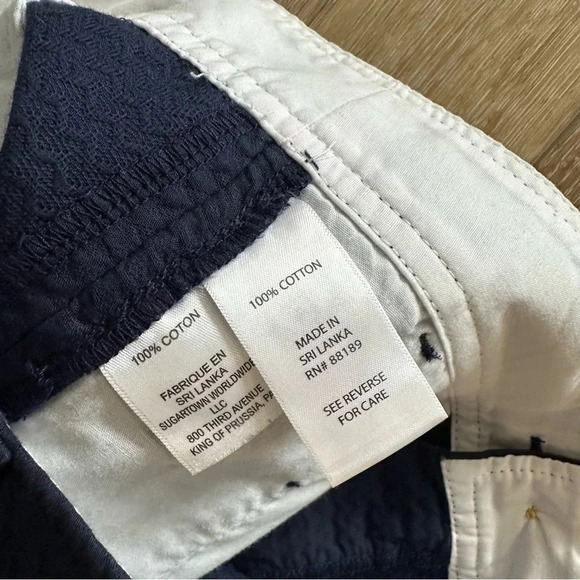 Lilly Pulitzer The Calahan Navy Textured Gold Button 100% Cotton Short Sz OO GUC - Picture 6 of 9